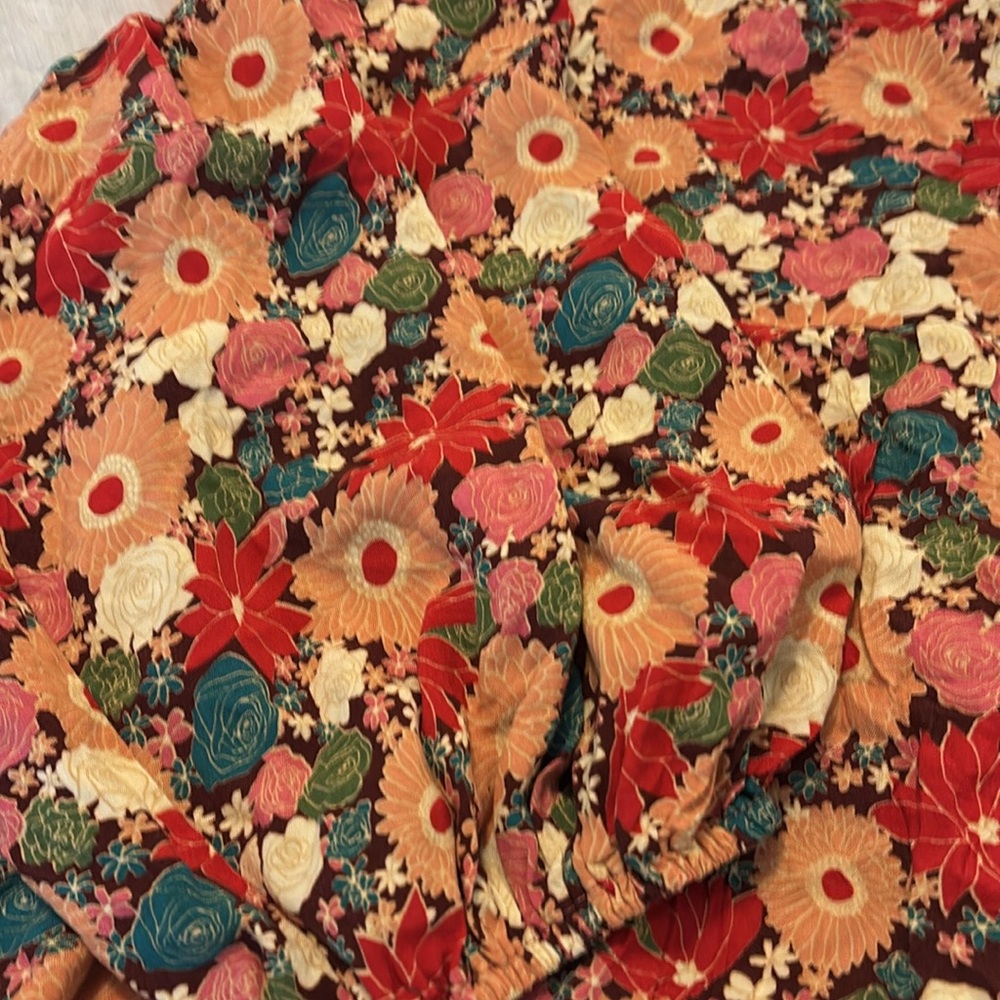 Savannah Jane Boho Floral blouse multi color SZ 2X plus size peasant embroidered - Picture 11 of 13